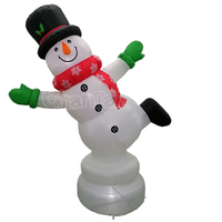 Décoration gonflable de Noël pour l'extérieur, bonhomme de neige gonflable rotatif avec lumière LED pour décorations de fête