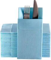 Serviettes en papier Airlaid jetables 1 plis Aierpa 40*40, vente directe du fabricant, impression de logo personnalisée, 8 plis, 50 feuilles, serviettes d'hôtel
