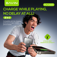 BAVIN Nuevo Producto PC1200S Consola de Juegos Integrada, Banco de Energía Inalámbrico de 15W para Teléfono Celular