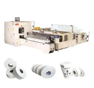 Máquina automática de fabricación de rollos de papel higiénico Jumbo de arranque-parada