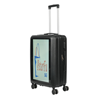 Maleta Publicitaria Móvil Expandible con Pantalla LCD, Personalizable, Resistente, con 4 Ruedas Giratorias y Protección Antirrobo