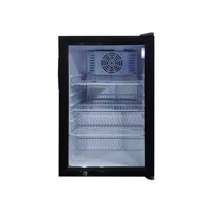 Meisda 2024新款68L桌面迷你显示冷却器商用冰箱，带平门框