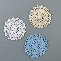 10CM coton dentelle Table napperon tissu Pad Crochet tasse verre caboteur napperon napperons porte-tasse