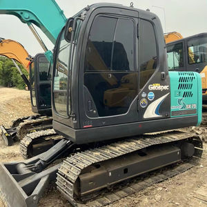 Mini-excavatrice Kobelco SK75 d'occasion à vendre, 7,5 tonnes, godet de 0,4 m, faible nombre d'heures, origine Japon, moteur Isuzu, pompe, prête à être expédiée - Product Image 1