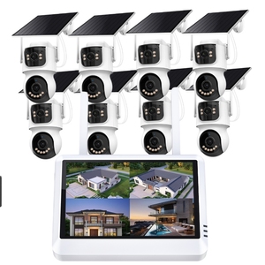 Icsee năng lượng mặt trời Wifi 4MP 4CH 8CH 7-inch LCD NVR năng lượng mặt trời an ninh Hệ thống <span class=keywords><strong>camera</strong></span> wifi ngoài trời aov không dây ống kính kép PTZ Hệ thống <span class=keywords><strong>camera</strong></span> - Product Image 2