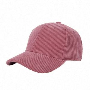 Gorras de Pana Negra Personalizadas al por Mayor de Fábrica, Gorra de Béisbol de Pana de 6 Paneles con Logotipo Bordado - Product Image 2