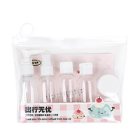 Ensemble de 6 flacons cosmétiques liquides de voyage avec pompe et pulvérisateur, flacons en plastique vides, portables, rechargeables, réutilisables, 2 en 1