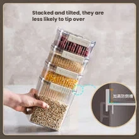 Boîte de conservation alimentaire hermétique empilable en plastique, pot de rangement pour céréales, réservoir de stockage de grains secs pour cuisine et garde-manger