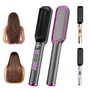 0728 2026 เครื่องหนีบผมอเนกประสงค์สำหรับผมตรงและผมหยิก พร้อมปลายซิลิโคนป้องกันความร้อน หวีหนีบผมตรง เครื่องหนีบผมเรียบ - Product Image 4