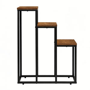Support à plantes moderne à 3 niveaux en fer métallique, revêtement poudré, support à fleurs haut, support à plantes d'angle pour intérieur/extérieur - Product Image 5
