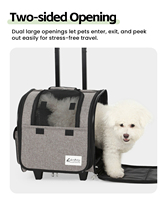 Sac à dos de transport pour animaux à roulettes, très populaire, pour chiens et chats, sac de voyage pour chiots avec roues, chariot pour chien OEM