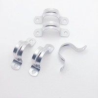 Collier de serrage en acier galvanisé en forme de U, anti-corrosion, colliers pré-saddles, deux trous, accessoires de ventilation d'angle de conduit, hôpital, salle de sport