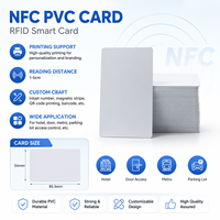 Carte NFC réinscriptible CR80, carte PVC NFC vierge, carte intelligente sans contact, carte RFID 125 kHz pour contrôle d'accès et adhésion