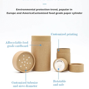 Biodegradable Eco-Friendly Food Grade Salt, Suger Seasonings and Spices Kraft Paper Tube with Recycled Materials - Product Image 6