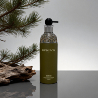 Flacon de luxe en PET cylindrique pour cosmétiques, shampoing, après-shampoing, savon liquide, lotion, 500 ml, couleurs personnalisées, logo, pompe à lotion Haputa