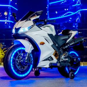 Children's Electric Motorcycle Can Be Customized Charging Motorcycle Toy Car Music Light Electric Car with Training <b>Wheels</b> - Product Image 6