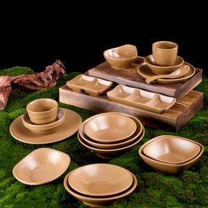 Service de table en mélamine Mountain Breeze pour restaurant de hot pot, ensemble de quatre pièces, bols spéciaux pour assaisonnements de barbecue et sauces. - Product Image 1