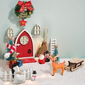 Dool House <span class=keywords><strong>Casa</strong></span> <span class=keywords><strong>de</strong></span> muñecas Nightlight Fairy Door Juego <span class=keywords><strong>de</strong></span> decoración <span class=keywords><strong>de</strong></span> Navidad Modelo <span class=keywords><strong>de</strong></span> simulación <span class=keywords><strong>de</strong></span> escena en miniatura - Product Image 1