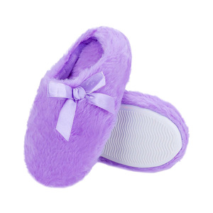 Pantofole da donna soffice da ragazza con fiocco a fiocco Memory Foam pelosa pelosa Slip-on da camera da letto pantofole - Product Image 5