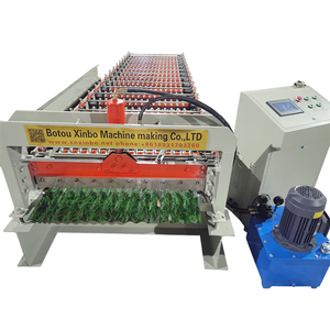 Dachplattenmaschine Verzinkter Stahl Zink-Metallprofil Wellblech-Herstellungsmaschine für Dachplatten-Rollformung - Product Image 6