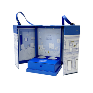 Thiết Kế Logo Đôi Cửa Quà Tặng Từ Đóng Cửa Gấp Hộp Đóng Mở Giấy Hai Whiskey Rượu Vang Thủy Tinh Bao Bì Rượu Vang Hộp Sang Trọng - Product Image 2