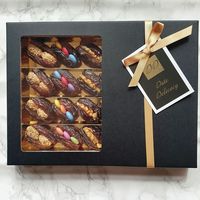 Boîte cadeau de luxe personnalisée et recyclable pour noix, avec lamination mate et gaufrage, emballage rigide élégant pour noix de cajou, noix et fruits secs