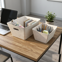 Panier de rangement en feutre multicolore, bac de rangement rectangulaire pour la maison, le bureau, l'étagère, la salle de bain, la buanderie, décoration moderne