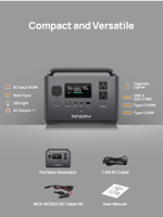 Station d'alimentation portable AFERIY 400W, alimentée par énergie solaire, station d'alimentation à brancher, capacité de 256Wh, mini station d'alimentation portable