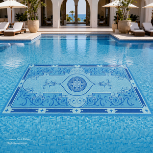 Mosaico de Cristal Personalizado para Piscina, Mural Artístico para Parque Acuático, Gimnasio, Estadio, Decoración de Pared para Piscina Exterior - Product Image 4