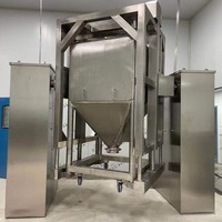 Mélangeur de poubelle de levage industriel de haute qualité HTD, mélangeur automatique de réservoir IBC, trémie rotative, machine de mélange de poudre sèche