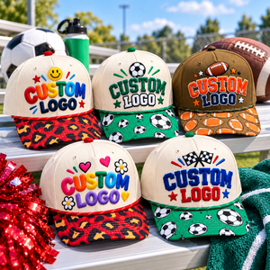 Gorra con Logotipo Personalizado, Estampado Puff, Diseño de Fútbol Americano, Motivo de Estrella de Rugby, Corona Suave, Proveedor Mayorista, Pedidos al por Mayor, Fábrica - Product Image 4