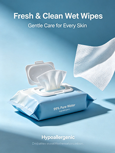 Lingettes pour bébés non tissées <span class=keywords><strong>extra</strong></span> douces au design ours fraise, à l'eau <span class=keywords><strong>pure</strong></span>, pour le nettoyage des mains et du visage, soin maternel, 10 paquets 10x15cm - Product Image 2