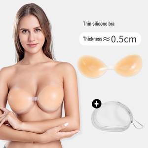<span class=keywords><strong>Sujetador</strong></span> invisible de silicona con aros finos para mujer, diseño floral <span class=keywords><strong>sin</strong></span> <span class=keywords><strong>tirantes</strong></span> y <span class=keywords><strong>sin</strong></span> espalda, <span class=keywords><strong>sin</strong></span> costuras, para vestidos <span class=keywords><strong>sin</strong></span> espalda - Product Image 1