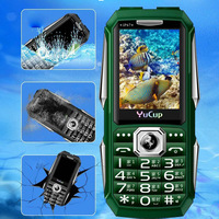 Mini teléfono móvil resistente al agua IP67, linterna a prueba de caídas para dos manos, altavoz grande, botón grande, eléctrico
