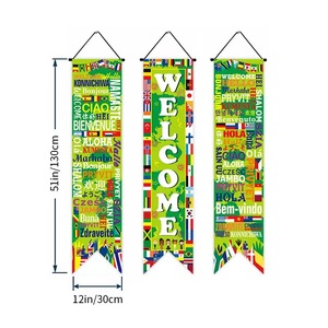 Drapeau adhésif pour porte, sans clou, sans outil, bannière à suspendre verticalement - Product Image 4