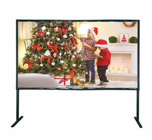 Écran de <span class=keywords><strong>projection</strong></span> de <span class=keywords><strong>grande</strong></span> <span class=keywords><strong>taille</strong></span> 4x3 mètres, pliable rapidement, cadre en alliage d'aluminium blanc mat, pour extérieur - Product Image 1