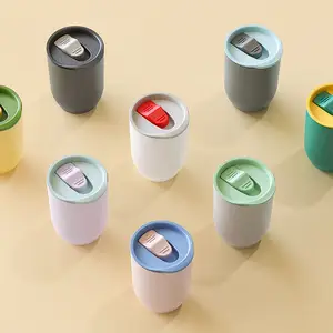 Multi-color Customizable Logo 350 Ml as Plastic Egg Shell Mug U-Shaped Water Cup