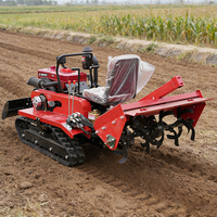 Motoculteur diesel mini 25 CV 35 CV sur chenilles pour rizières et terres agricoles, autopropulsé, neuf et durable