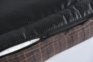 Cuscino per animali da compagnia di alta qualità classico Plaid per cani con manico in pelle - Product Image 3