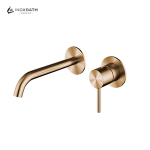 Deux trous dissimulés bassin en acier inoxydable 316 robinet d'eau chaude et froide salle de bain lavabo mélangeur mural pour bassin - Product Image 3
