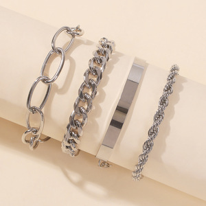 Bracelets de <span class=keywords><strong>cheville</strong></span> en chaîne torsadée en or pour hommes, bijoux de mode, cadeaux d'amitié, bracelets simples en fil et bracelets en or - Product Image 4