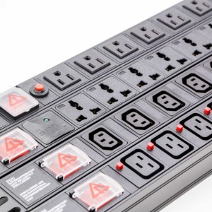 150 Joule 9 Blocs Multiprises Parafoudre Électrique Robuste Rallonge Bande-1U de Bâti de Support - Product Image 2
