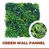 Décoration élégante et écologique Panneau mural en gazon artificiel réaliste Conception murale verte avec plante artificielle