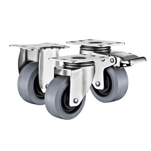 3 "4" 5 "mittelschwerer Edelstahl-drehbarer anti statischer TPR-Nachlauf Industrie wagen ESD-Rad rollen - Product Image 2