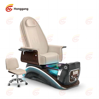 Luxe Multi fonctionnel électrique led lumière surf pédicure bol chaises massage manucure station pour pédicure