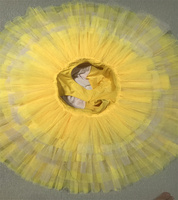 Nouveau costume de tutu de ballet professionnel jaune pour adultes (filles). Utilisation de la performance. Velours/Stiffe Tulle/Spandex/Jacquard. TUTU-6