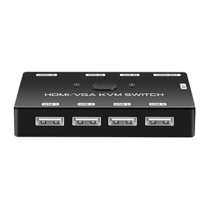 FJ-HVK201 FJGEAR 2 cổng HDMI + <span class=keywords><strong>VGA</strong></span> KVM Switcher một bộ các phím và chuột điều khiển hai máy tính 2 chế độ chuyển đổi 1920*1080/4K - Product Image 2