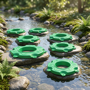 <span class=keywords><strong>Pot</strong></span> de fleurs flottant rond <span class=keywords><strong>en</strong></span> PE Taurus pour bassin, lac, jardin aquatique, décoration paysagère - Product Image 6