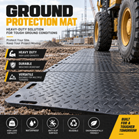Plaque de protection de sol en HDPE, emboîtable, antidérapante, pour accès temporaire aux chantiers de machines lourdes