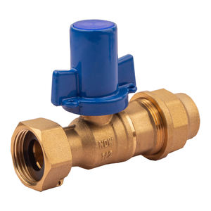 Raccords de plomberie manuels en laiton cuivre PEX verrouillables vanne à boisseau sphérique de compteur d'eau à haute température pour adaptateur d'outils de système CVC - Product Image 1